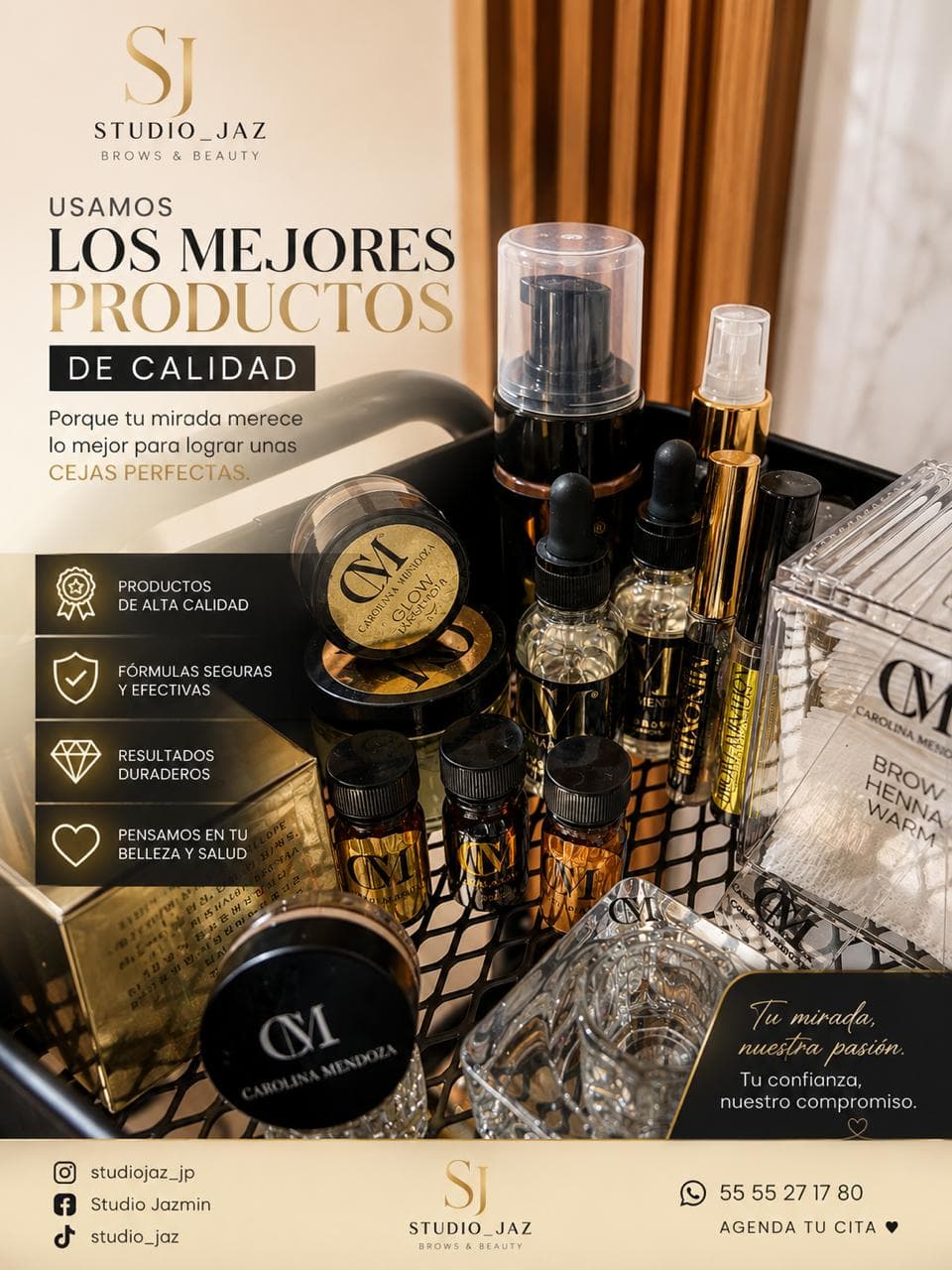 Productos profesionales usados en el estudio